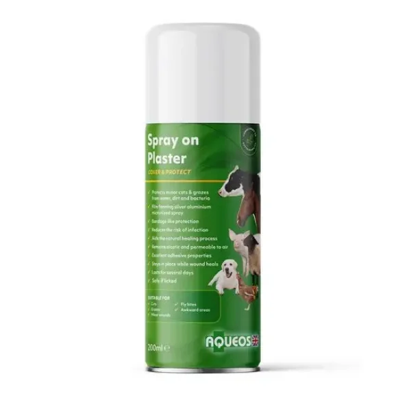 AQUEOS First-Aid Spray On Plaster for All Animals