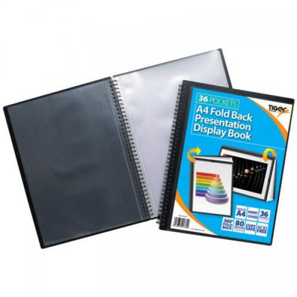 display book, a4 display book, pocket display book, presentation display book, fold back, a4