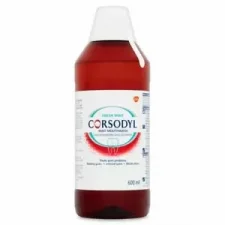 Corsodyl Mouthwash Gum Disease Bleeding Gum Treatment Mouthwash, Fresh Mint, 600 millilitre