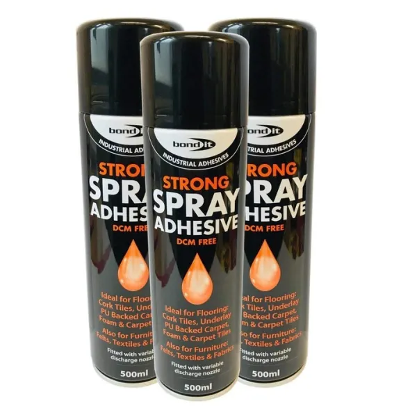 Bond it 500ml Contact adhesive Spray (3 tins)